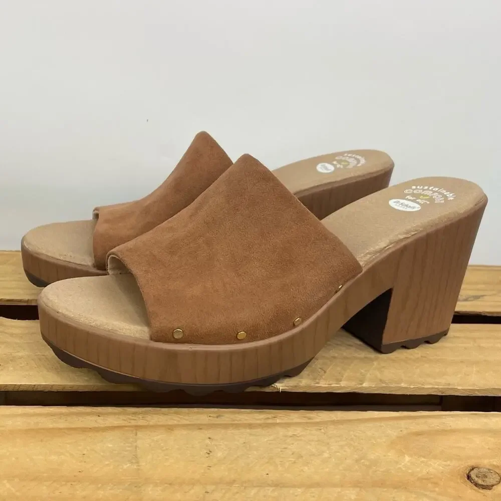 Dr. Scholl's Wake Up Slide Platform Sandals Women's size 9.5